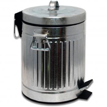 Industrias Aldaya S.L. galvanizado cubo de Pedal Bin, negro, 5 L