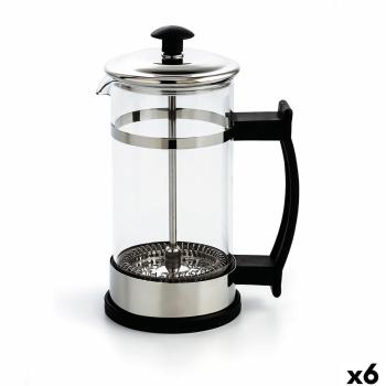 Cafetera de Émbolo Quid Serenia Transparente de Vidrio y Acero Inoxidable 350 ml (6 Unidades)