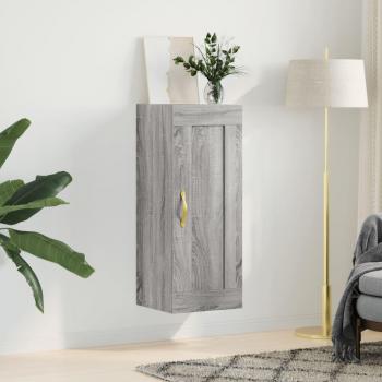Armario de pared madera ingeniería 34,5x34x90 cm Mueble de Almacenaje de Salón, Buffet para salón, Armario Auxiliar, Armario de Almacenamiento Gris Sonoma