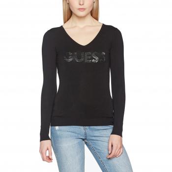 Guess W72R47Z0DJ0SA996, Camiseta de Manga Larga Para Mujer, Negro