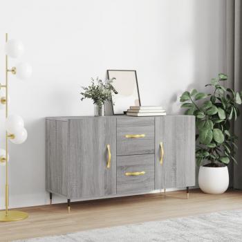 Aparador de madera de ingeniería gris Sonoma 100x36x60 cm Mueble de Almacenaje de Salón, Buffet para salón, Armario Auxiliar, Armario de Almacenamiento
