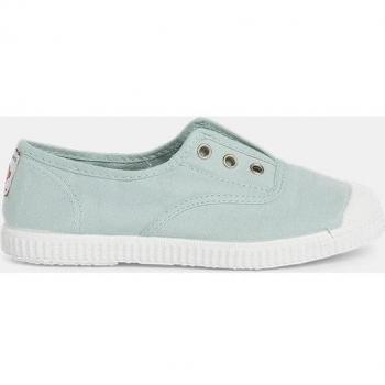 Zapatillas de lona para niños con puntera de goma y sin cordones