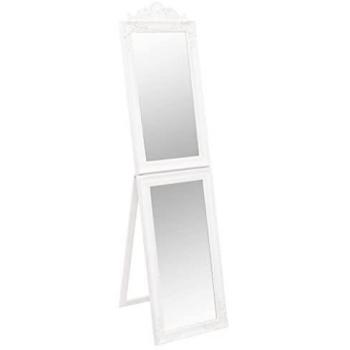 Espejo de pie blanco 50x200 cm autoportante y espejo de maquillaje en color blanco