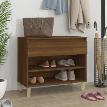 Zapatero marrón de madera multicapa 70x36x60 cm