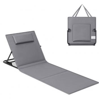 Cama para Perros FEANDREA, Sofá para Mascotas, 80 x 50 cm, Lavable a Máquina, Cojín para Perros, Gris Ombré/Gris Ahumado