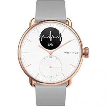 Reloj inteligente híbrido Scan Watch 38mm Blanco/Oro Rosa