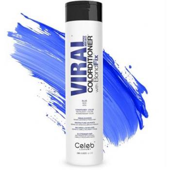 Vivid Deep Blue Color Depositing Conditioner by Celeb Luxury - Vegan, Cruelty-Free, BondFix Rebuilder 244ml