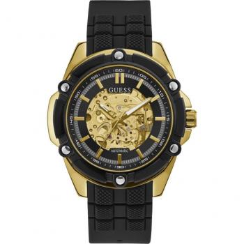 Guess Bolt Automatic Men's Watch GW0061G2 with Silicone and Black Strap