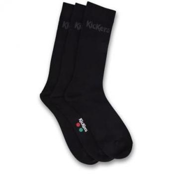 Kickers Adult Unisex Everyday Crew 3-Pack Socks Black - Size 9-11 - SKU 15437752