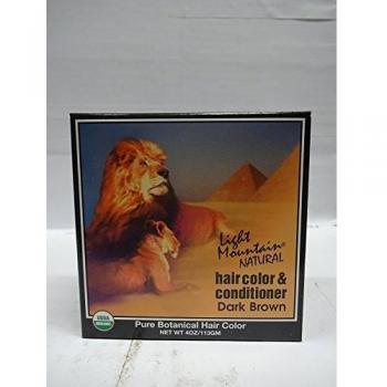 Light Mountain Natural Hair Color & Conditioner, Dark Brown - 4 Oz, 2 pack