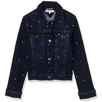 Tommy Hilfiger Girls Trucker Dblst Chaqueta, Azul