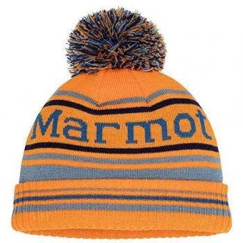 Marmot Boy's Retro Pom Hat Sombrero, Niños, Ember/Blue Granite, Talla única