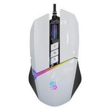 A4Tech Bloody W60 Max Activated RGB Gaming Mouse, 12000 DPI, USB, White