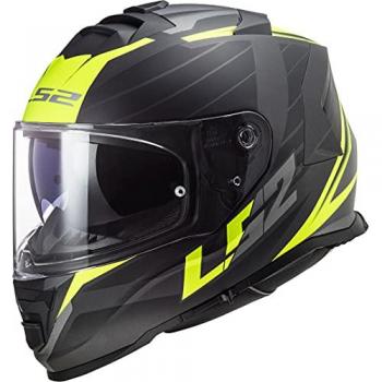 LS2 Casco Integral FF800 Storm II Nerve Negro Mate-Amarillo HiVis
