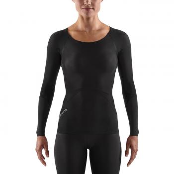 Skins Lang Arm Top RY400 Long Sleeve - Camiseta de compresión de running para niño, color negro, talla s