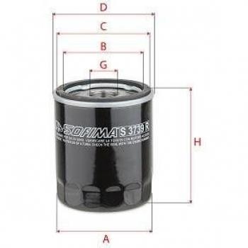 Filtro de aceite SOFIMA S 3739 R, tipo de producto: filtro de aceite, características: diseñado para proporcionar una filtración eficiente del aceite del motor, compatible con diversas marcas y modelos de vehículos, fabricado con materiales de alta ca
