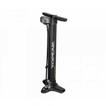 Topeak Bomba de Pie/Taller con Manómetro de Presión para Válvulas Presta y Schrader Joeblow Twin Turbo, Color Negro, Talla Única, Unisex
