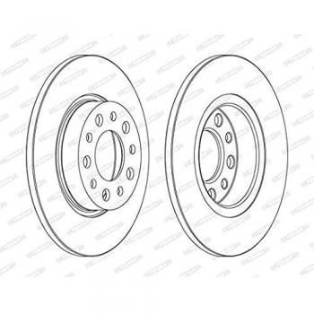 Discos de freno FERODO DDF1450C trasero, macizo, 2 piezas