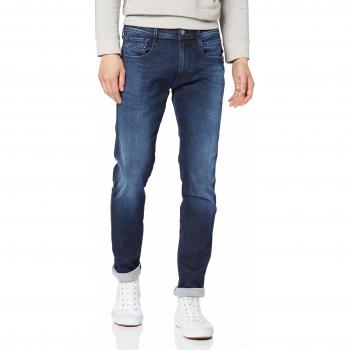 Replay Hyperflex Slim Fit Straight Leg Jeans for Men, Dark Blue, Size W31 L32