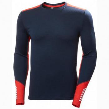 Helly Hansen Men's Lifa Merino Midweight Crew Thermal Long Sleeve Shirt - Navy