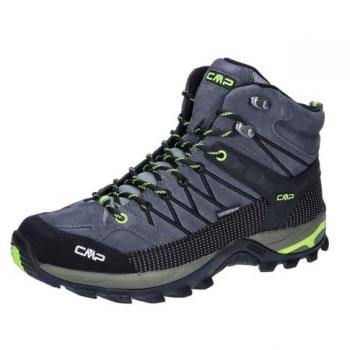 CMP Rigel Mid Waterproof Hiking Boots for Men - Grey/Yellow Fluo