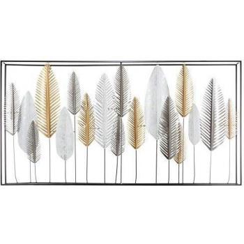 Decoración de Pared 'Hojas' - Metal 134 x 68 cm - Multicolor