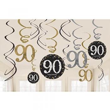 Amscan International – 9901731 oro espiral de celebración de 90º Kit de decoración