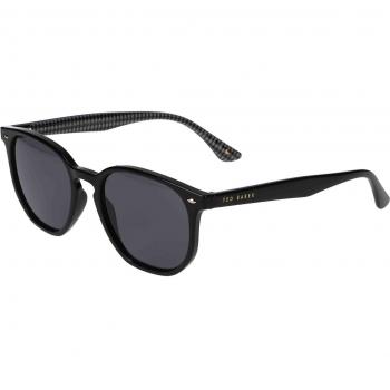 Ted Baker TB1655 001 Men's Black Sunglasses, Size 52, Full-Rim Round Frame