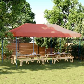Tienda de campaña plegable Pop-Up terracota 580x292x315 cm Naranja