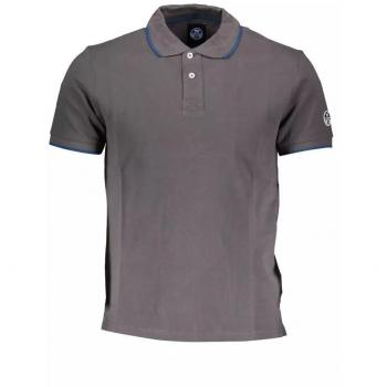 North Sails Gray Cotton Polo Shirt - XXL