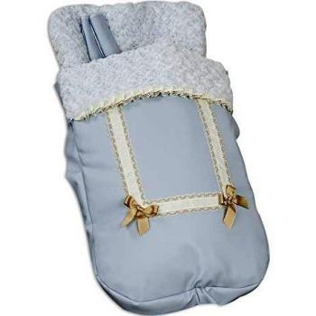 Babyline Saco Silla Con Cubre Arnés Leather Celeste - Sacos de abrigos, unisex