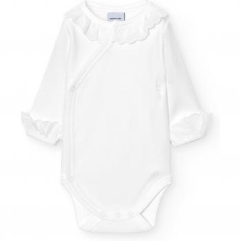 Pack de 2 bodys cruzados de bebé con cuello y puños batista BABIDÚ