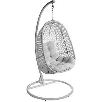 Sillón de jardín Colgante Blanco de Acero para terraza Garden - LOLAhome