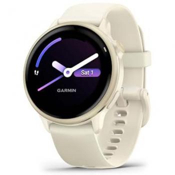 Garmin Vívoactive® 6 Smartwatch - 42mm GPS with Bone and Lunar Gold Design