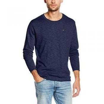 Tommy Hilfiger Thdm Basic CN Sweater L/S 1, Jersey para Hombre, Dark Navy Heather, S