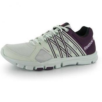 Reebok YOURFLEX Zapatillas de entrenamiento para mujer Opal/orquídea/negro gimnasio entrenadores zapatillas, Opal/Orchid/Black,