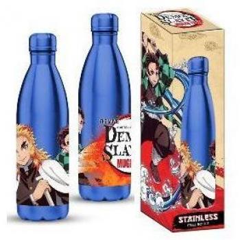 Botella de Acero Inoxidable Demon Slayer Tanjiro & Rengoku 500ml Azul Premium