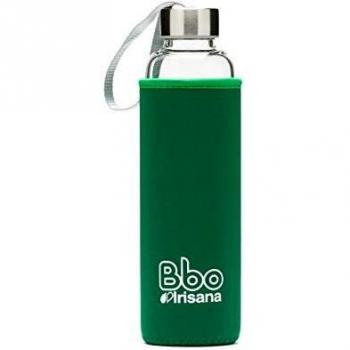 Irisana Botella Reutilizable de borosilicato de 500 ML, con Funda de Neopreno. Bbo5