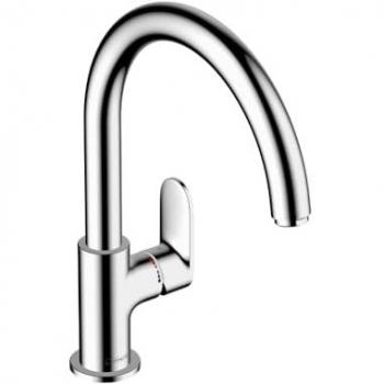 Grifo de cocina Hansgrohe Vernis Blend con caño giratorio, acabado cromado, modelo 71870000