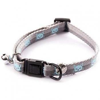 Collar de Nylon Ajustable para Gato con Bigote - Gris Martin Sellier