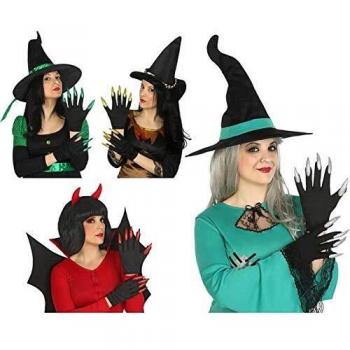 Atosa-43103 Atosa-43103-Accesorio-Guantes Halloween Mano Bruja, color surtido