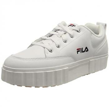 Chic White Wedge Sneakers with Embroidered Detail - EU41/US11, Fila, Sneakers, female, White, Size: 11 US Polyester Sneaker