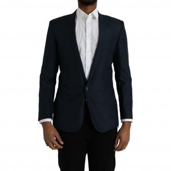 Dolce & Gabbana Blue Slim Fit Single Breasted Blazer - IT50 | L