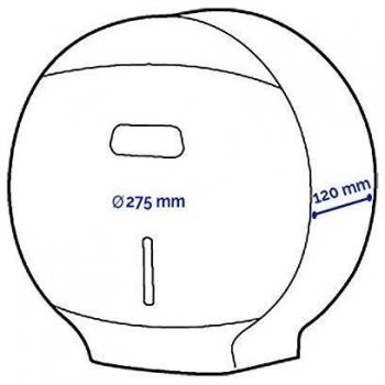 Clar Systems P3000PB Dispensador de Papel Higiénico en Rollo, Blanco
