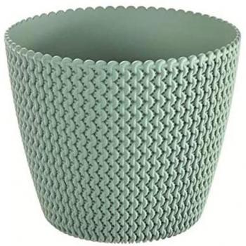 MACETA REDONDA 11,5L PROSPERPLAST SPLOFY DE PLASTICO EN COLOR MOCCA, Ø29,5 X 24,9 CM