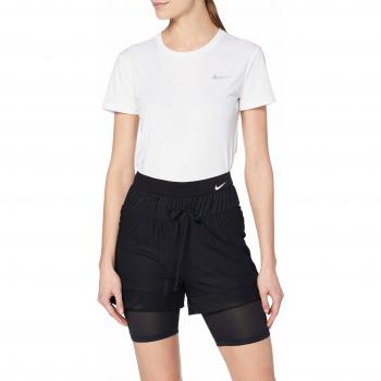 Nike W NK FLX 2IN1 Short XTRAIN Shorts, Mujer, Black/White, XL