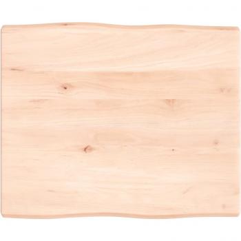 Tablero de mesa madera maciza roble sin tratar 60x50x(2-4) cm bordes naturales