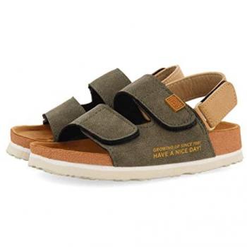 GIOSEPPO Chanclas Bio Kaki para niño en similpiel mod. Gerais