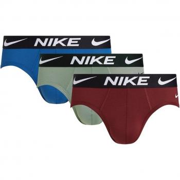 Pack de tres slips de hombre negros Nike Essential Micro Hip Pack - Negro, Multicolor