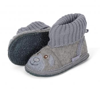 Zapatillas de fieltro bordadas gris ahumado 25/26